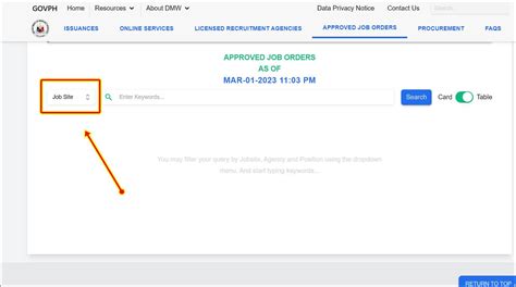 poea gov ph job order|DMW .
